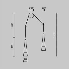 Подвесной светодиодный светильник Maytoni Sintesi P090WL-L24CH3K 1