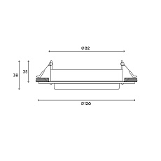Встраиваемый светильник Hesby Lighting Aurora IP20, 15Вт + LED 4Вт, GX53, белый HSBL_0132 2