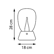 Настольная лампа диммируемая 10W 3000K матовый/хром Uovo III Lightstar 807914 3
