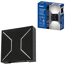 Уличный настенный светильник Uniel ULU-P32B-4W/4000K IP65 BLACK UL-00013620 2