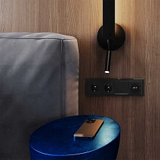 Рамка стеклянная Voltum S70 на 4 поста, (черный,стекло) VLS110408 1