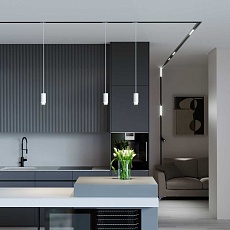 Подвесной трековый светильник Elektrostandard Nubis GU10 85021/01 белый a064795 2