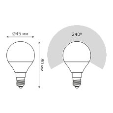 Лампа светодиодная Gauss E14 10W 3000K матовая 53110 4