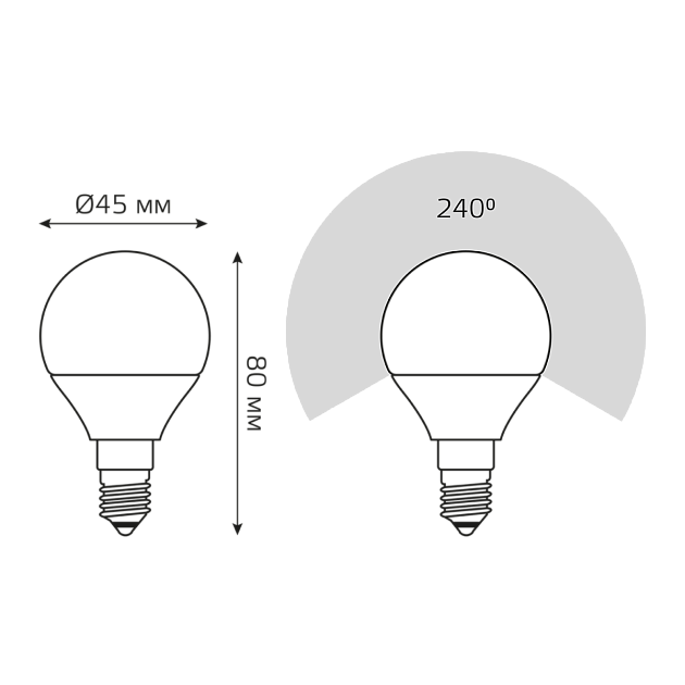 Лампа светодиодная Gauss E14 10W 3000K матовая 53110 Фото № 5
