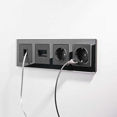 Рамка Werkel Favorit на 4 поста черный W0041108 4690389159954 1