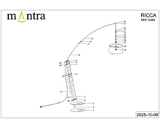 Торшер Mantra Ruti Ricca 9446+9447 3